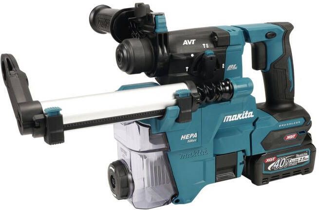 Makita HR010GD201 | Combihamer | 40 V Max | Set | 2x 2 5Ah | Stofuitzuiging in M-Box