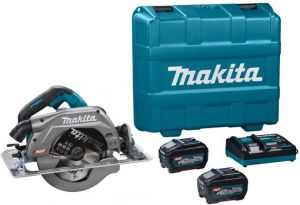 Makita HS010GT201 | 40 V Max | Cirkelzaag | 235 mm | 5 0 Ah (2 st) | snellader | in kunststof koffer