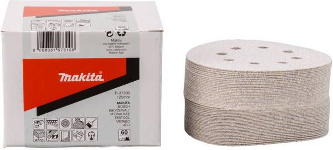 Makita P-37390 Schuurschijf 125mm K60 White Velcro | Mtools - Foto 2