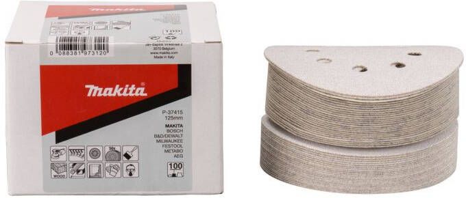 Makita P-37415 Schuurschijf 125mm K100 White Velcro | Mtools - Foto 2