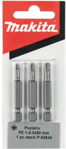 Makita Accessoires Schroefbit PZ1 2 3x50mm 1 4" P-53534 - Foto 2