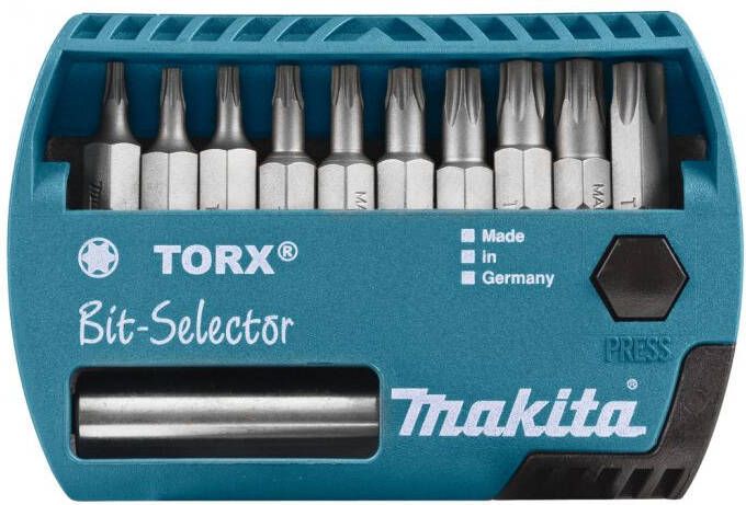 Makita Accessoires Schroefbitset 11-dlg "TORX" P-53768