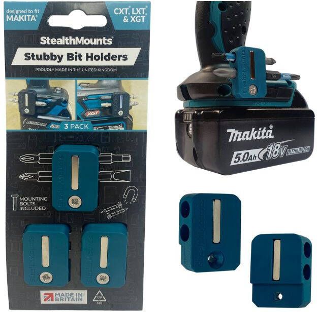 Makita Stealth Mount Stubby Bithouder voor (3-pack) | Mtools