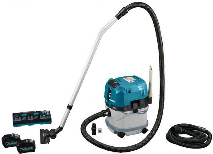 Makita VC004GLT2120 | 40 V Max Stofzuiger | Set | 5 0Ah | AWS VC004GLT2120