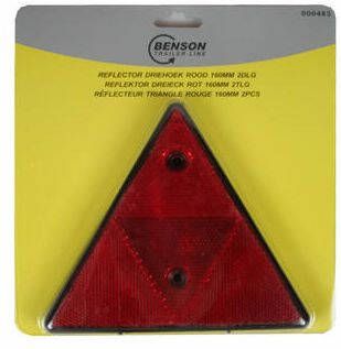 Mtools 000483 Reflector driehoek 15.5 cm rood 2 dlg e-keur |