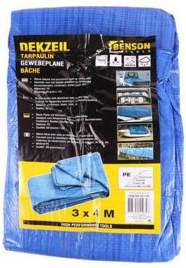 Mtools 001158 Dekzeil 3x4 mtr blauw |