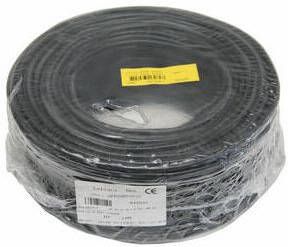 Mtools 002631 Stroomkabel rond 2 x 0 75 zwart 100 mtr |