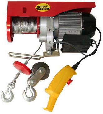 Mtools 003368 Hijsinrichting 500 1000 kg 12mtr kabel 1650 w |