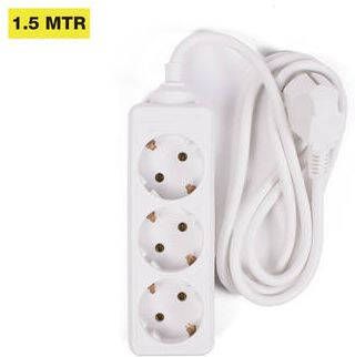 Mtools 005133 Stekkerdoos Wit 3V + RA + 1.5 mtr. |