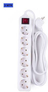 Mtools 005144 Stekkerdoos Wit 6V + RA + Schakelaar + 3 Mtr. |