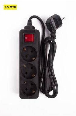 Mtools 011701 Stekkerdoos Zwart 3V + RA + Schakelaar + 1.5 Mtr. |