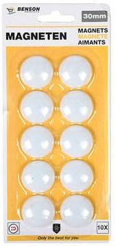 Mtools 013690 Magneet 30 mm 10 dlg wit |