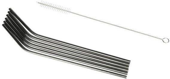 Mtools 013893 Rietjes rvs gebogen 6 dlg + reinigingsborstel |