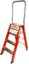 Mtools 4tecx Trap dubbel oploopbaar aluminium 2 x 4 tredes met beugel | - Thumbnail 2