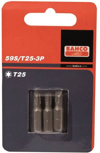 Bahco x3 bits t25 25mm 1-4inch dr standard. | 59S T25-3P