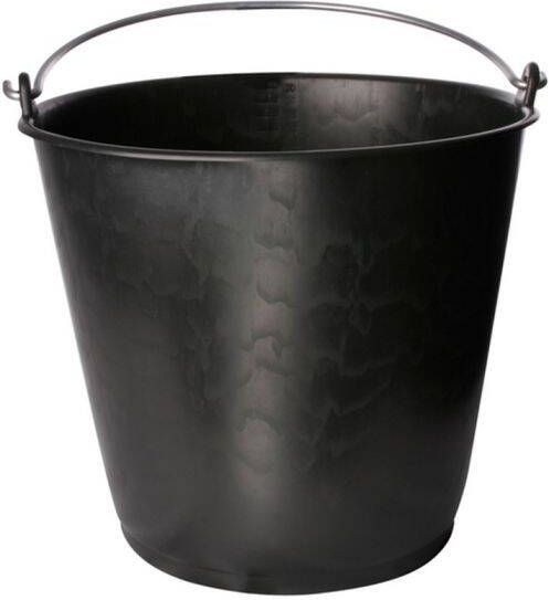 Mtools Kreuwel Plastics Almelo BV. Bouwemmer 20 liter &apos;zwaar model&apos; zwart |