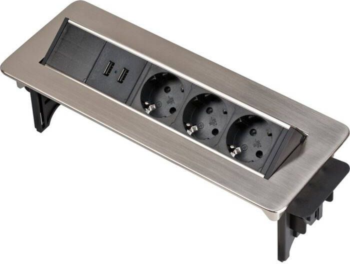 mtools Brennenstuhl Indesk Power USB-lader stekkerdoosstrip 3-voudig 2xUSB 2m H05VV-F 3G1.5 |