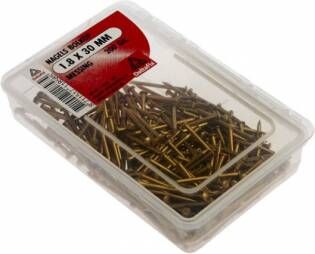 Mtools DRAADNAGELS BOLKOP MESSING 1.8X30 200 GR |