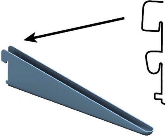 Mtools Drager Element dubbel 1-haaks sys 32 staal wit 47cm 10202-00055 | - Foto 2