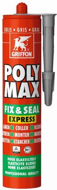 mtools Griffon Poly Max Fix & Seal Express Grijs Koker 425 g NL FR DE |