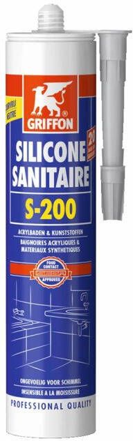 Mtools Griffon Silicone Sanitaire S-200 Trijs Koker 300 ml NL FR |