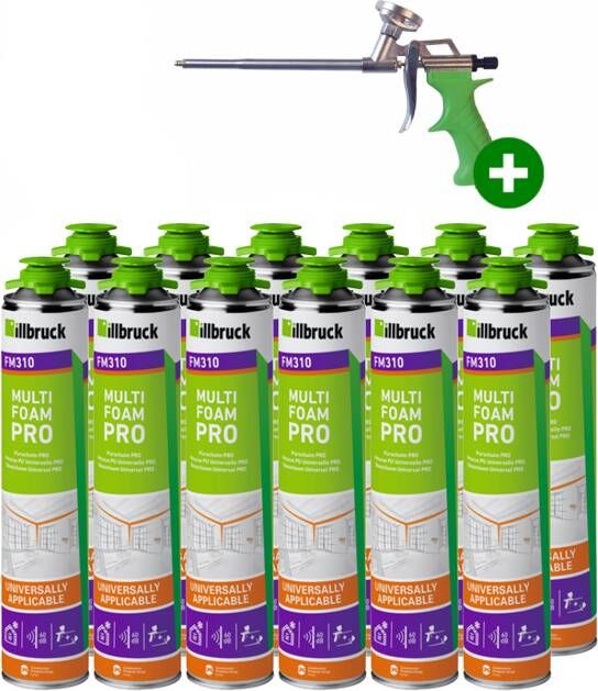Mtools Illbruck Purschuim FM310 750ml + Illbruck purpistool (Set van 12 bussen) |
