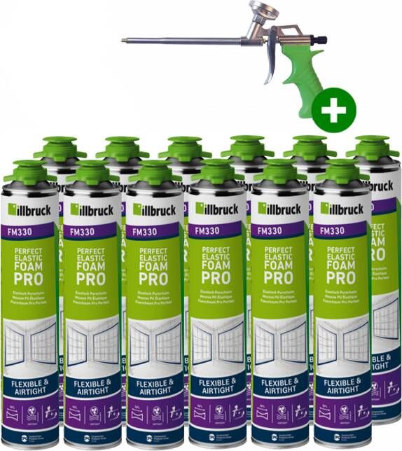 mtools Illbruck Purschuim FM330 880ml + Illbruck purpistool (Set van 12 bussen) |
