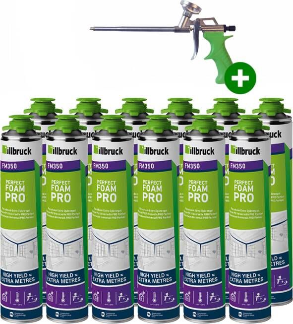 mtools Illbruck Purschuim FM350 880ml + Illbruck purpistool (Set van 12 bussen) |
