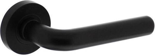 Mtools INTERSTEEL Deurkruk Alkmaar op rond geveerde rozet zwart |