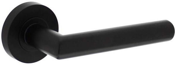 Mtools INTERSTEEL Deurkruk Breda op rond geveerde rozet zwart |