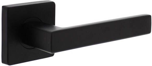 Mtools INTERSTEEL Deurkruk Heerlen op vierkant rozet 7mm nokken mat zwart |