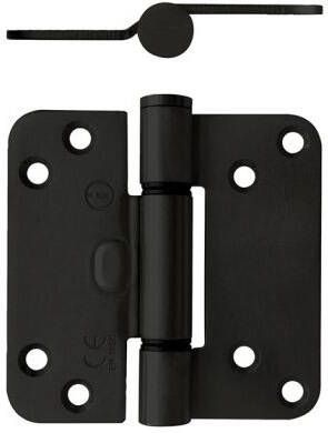 Mtools INTERSTEEL Glijlagerscharnier afgerond 89x89x3 DIN rechts CE (EN1935: 2002) zwart Geen schroeven toegevoegd. |
