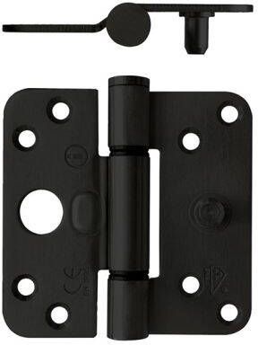 Mtools INTERSTEEL SKG3 glijlagerscharnier afgerond 89x89x3 DIN Rechts CE (EN1935: 2002) zwart Geen schroeven toegevo |