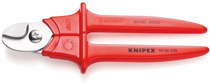 Knipex Kabelschaar ge‹soleerd met kunststof gespoten VDE-getest 230 mm 9506230