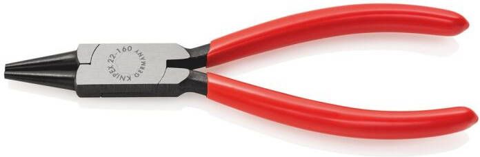 Knipex Rondbuigtang zwart geatramenteerd met kunststof bekleed 160 mm 2201160
