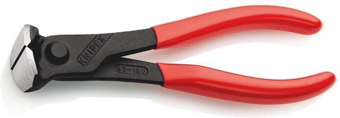 Knipex Voorsnijtang zwart geatramenteerd met kunststof bekleed 160 mm 6801160