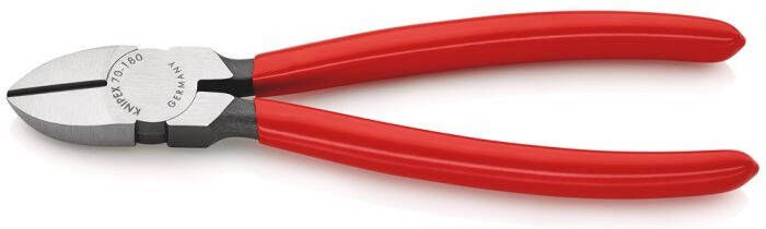 Knipex Zijsnijtang zwart geatramenteerd met kunststof bekleed 180 mm 7001180
