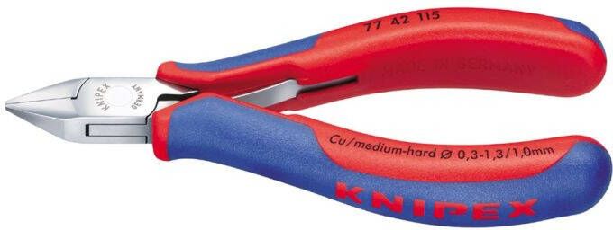 Knipex Elektronica-zijsnijtang met meer-componentengrepen 115 mm 7742115 - Foto 2