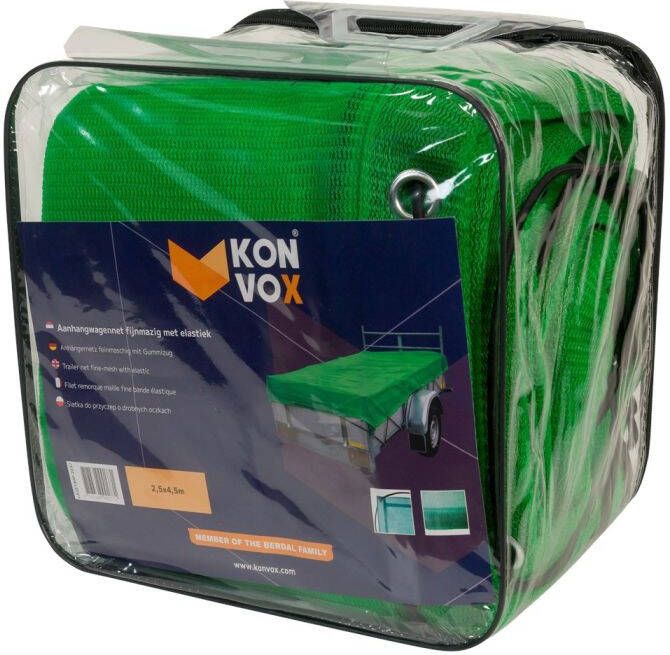 Mtools Konvox Aanhangwnet fijnmazig met elastiek 2 5x4 5m Groen |