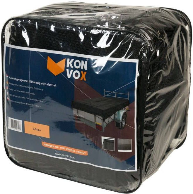 Mtools Konvox Aanhangwnet fijnmazig met elastiek 2 5x4m Zwart |
