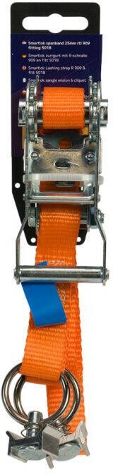 mtools Konvox Smartlok Spanband 25mm rtl 909 fitting 5018 LC750daN 1m oranje |