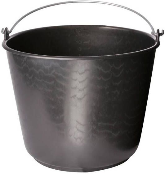 Mtools Kreuwel Plastics Almelo BV. Bouwemmer 12 liter 'zwaar model' zwart |