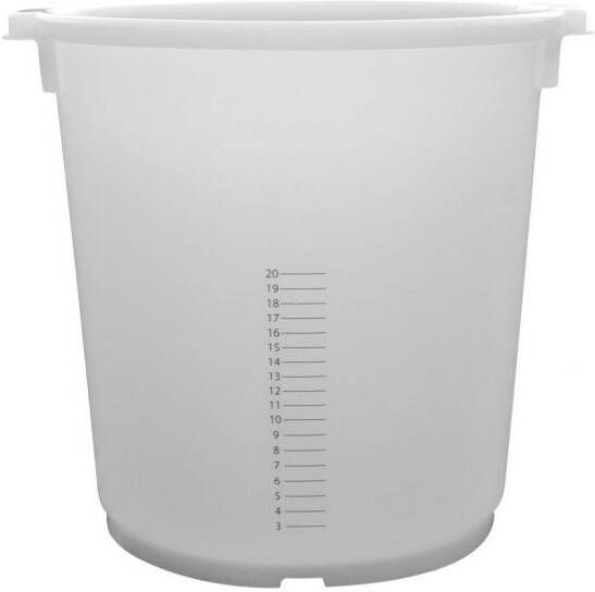 mtools Mengkuip 35 liter transparant met maatverdeling 3 t m 20 liter |