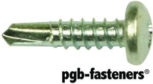 Mtools PGB Zelfborende schroef verzinkt half bolkop 3 9x13 mm. |