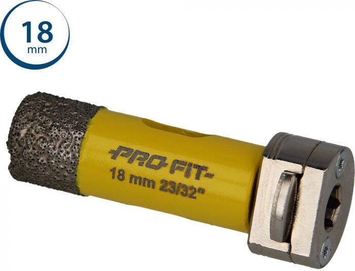 Mtools ProFit Diamantboor met geïntegreerde Click & Drill adapter 18 mm. |