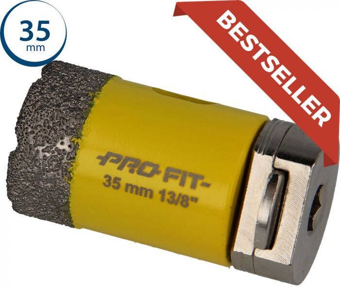 Mtools ProFit Diamantboor met geïntegreerde Click & Drill adapter 35 mm. |