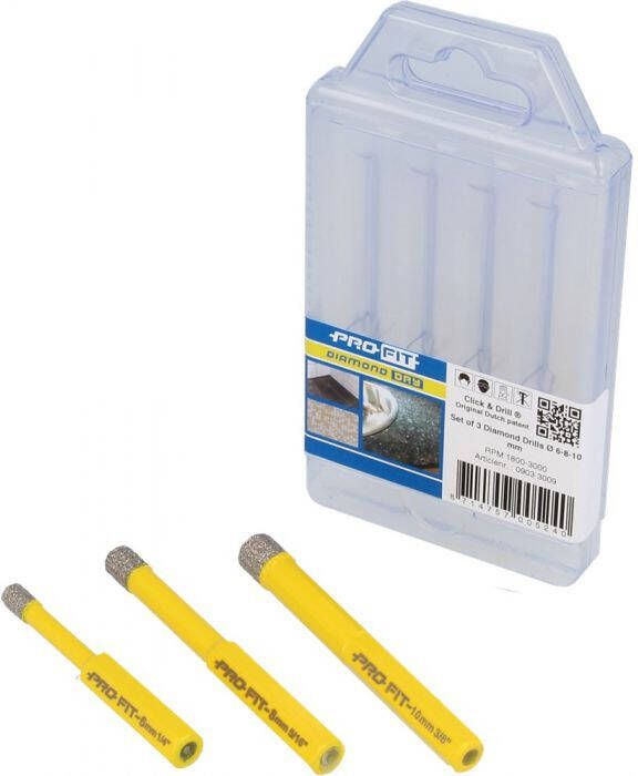 Mtools ProFit Diamantborenset 3 stuks 6-8-10 mm. |