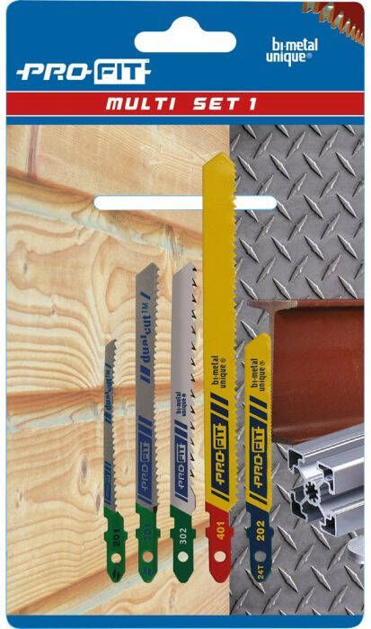 Mtools ProFit Set decoupeerzaagbladen 1 van elk type 201-301-302-401-202. |