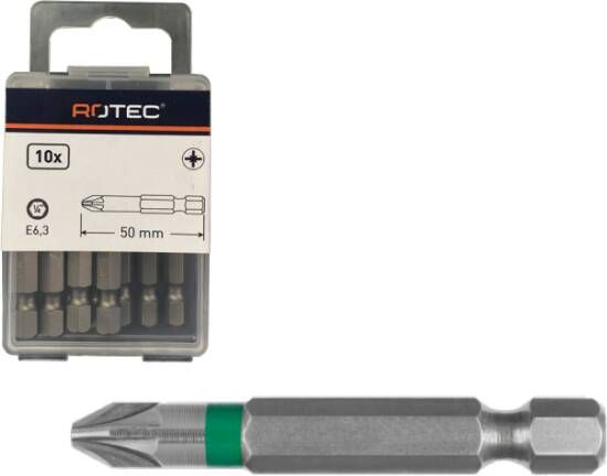 mtools Schroefbit 50mm Rotec PZ2 x 10 Box |