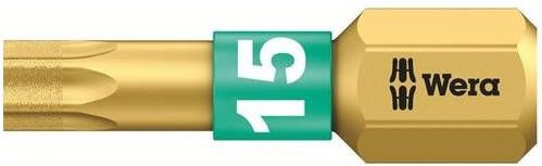 Wera Bit | 1 4 inch T 15 lengte 25 mm | BiTorsion diamantgecoat | 10 stuks 05066102001